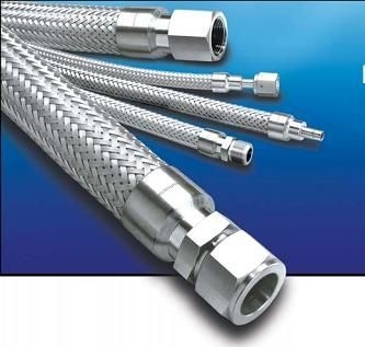 ขนาดที่กำหนดเอง PE / PTFE ถักท่อไฮดรอลิกตาข่ายป้องกันการระเบิดท่อทนกรดด่างยืดหยุ่น